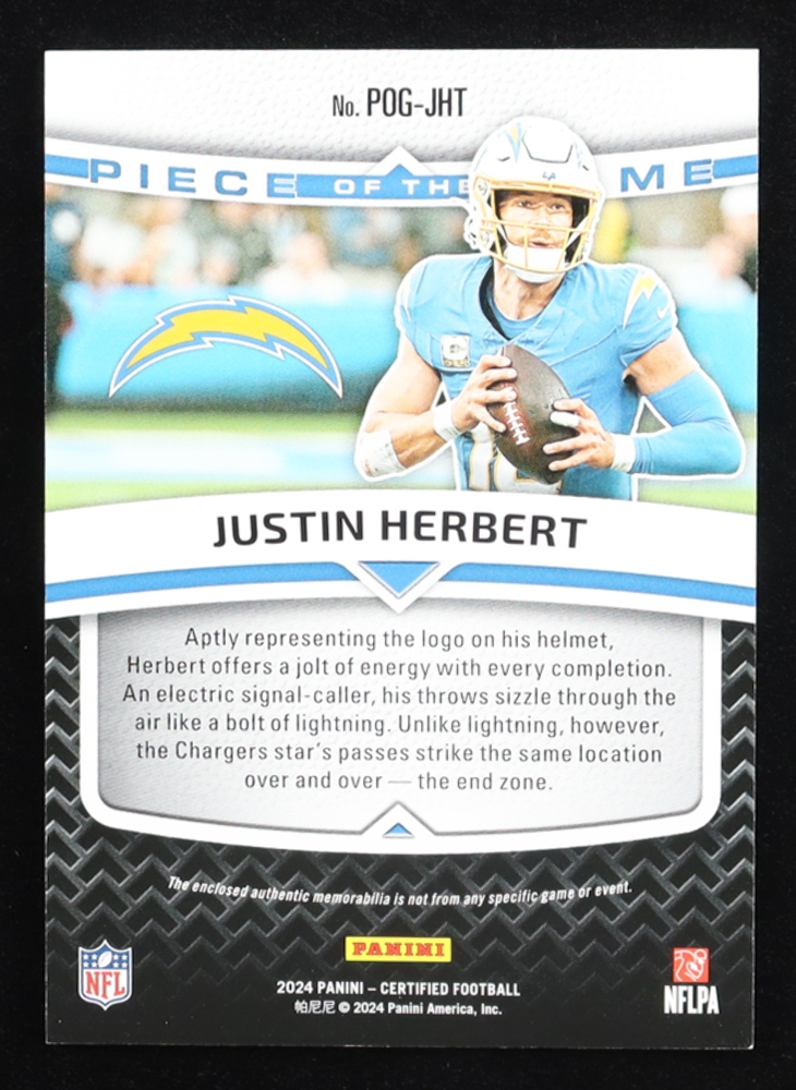Justin Herbert 2024 Certified Piece of the Game Red #14 #60/99 at PristineAuction.com Justin Herbert 2024 Certified Piece of the Game Red #14 #60/99 at PristineAuction.com