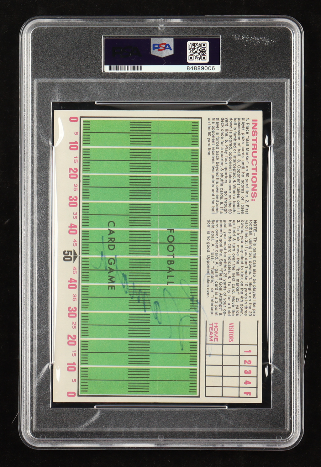 Joe Namath Signed 1971 Topps Pin-Ups 5x7 Poster #4/32 (PSA) at PristineAuction.com Joe Namath Signed 1971 Topps Pin-Ups 5x7 Poster #4/32 (PSA) at PristineAuction.com