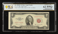 1953-B U.S. $2 Legal Tender Note, Red Seal - Fr. 1511 (AA Block) Signed: Smith / Dillon (PCGS Uncirculated 62 PPQ) at PristineAuction.com