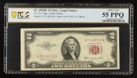 1953-B U.S. $2 Legal Tender Note, Red Seal - Fr. 1511 (AA Block) Signed: Smith / Dillon (PCGS Choice About Unc 55 PPQ) at PristineAuction.com