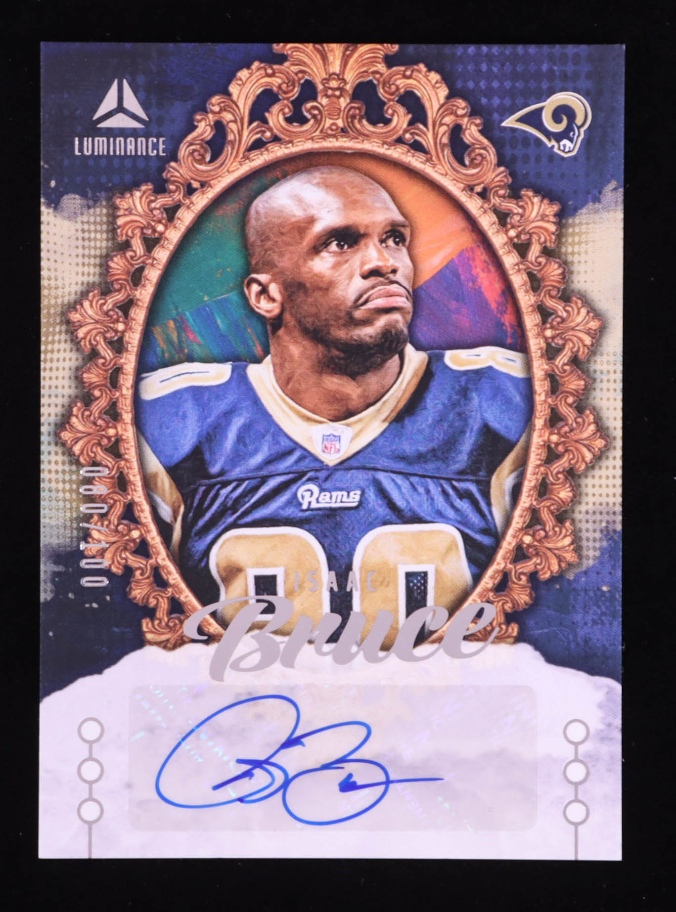 Isaac Bruce 2025 Panini Luminance Portrait Signatures #10 #080/100 at PristineAuction.com Isaac Bruce 2025 Panini Luminance Portrait Signatures #10 #080/100 at PristineAuction.com
