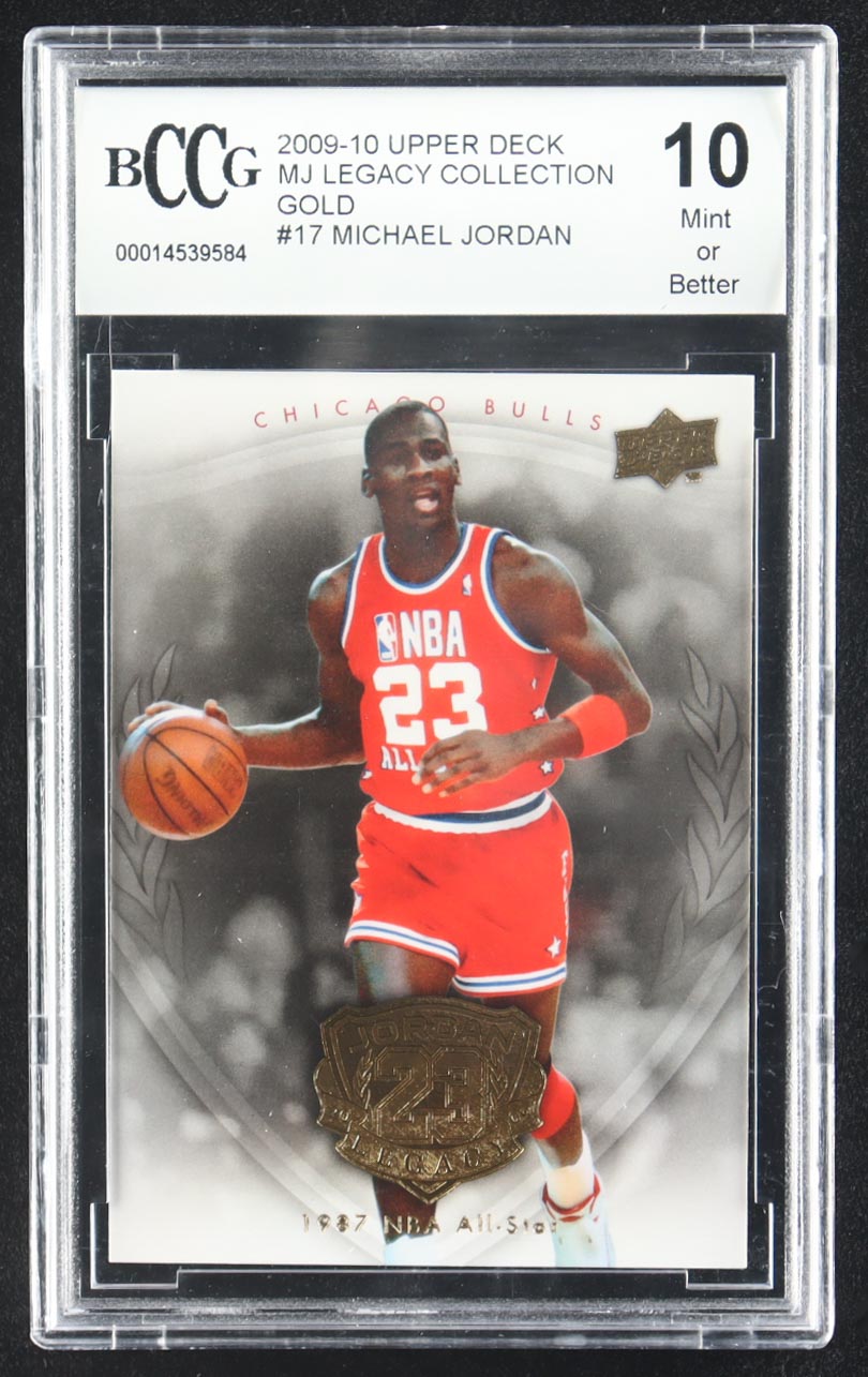 Michael Jordan 2009-10 Upper Deck Michael Jordan Legacy Collection Gold #17 (BCCG 10) at PristineAuction.com Michael Jordan 2009-10 Upper Deck Michael Jordan Legacy Collection Gold #17 (BCCG 10) at PristineAuction.com