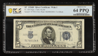 1934-D U.S. $5 Silver Certificate "Wide I" - Fr. 1654 (TA Block) Signed: Clark / Snyder (PCGS Choice Unc 64 PPQ) at PristineAuction.com