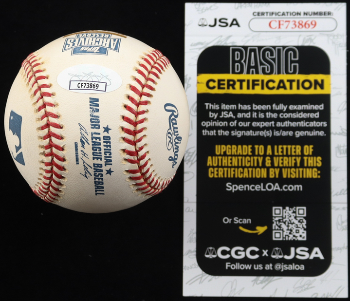 Luis Aparicio Signed LE OML Topps Archives Reserve Best Years Baseball (JSA & Topps) at PristineAuction.com Luis Aparicio Signed LE OML Topps Archives Reserve Best Years Baseball (JSA & Topps) at PristineAuction.com