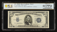 1934-D U.S. $5 Silver Certificate "Wide I" - Fr. 1654 (TA Block) Signed: Clark / Snyder (PCGS Choice Unc 64 PPQ) at PristineAuction.com