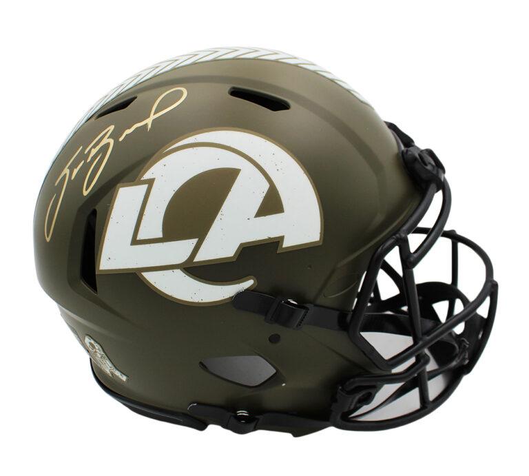 Sam Bradford Signed Rams Full-Size Authentic On-Field Salute to Service Alternate Speed Helmet (Radtke) at PristineAuction.com Sam Bradford Signed Rams Full-Size Authentic On-Field Salute to Service Alternate Speed Helmet (Radtke) at PristineAuction.com