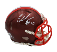 Quinshon Judkins Signed Browns Flash Alternate Speed Mini Helmet (Beckett) at PristineAuction.com