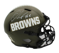 Quinshon Judkins Signed Browns Full-Size Salute to Service Alternate Speed Helmet (Beckett) at PristineAuction.com