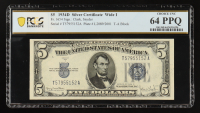 1934-D U.S. $5 Silver Certificate "Wide I" - Fr. 1654 (TA Block) Signed: Clark / Snyder (PCGS Choice Unc 64 PPQ) at PristineAuction.com