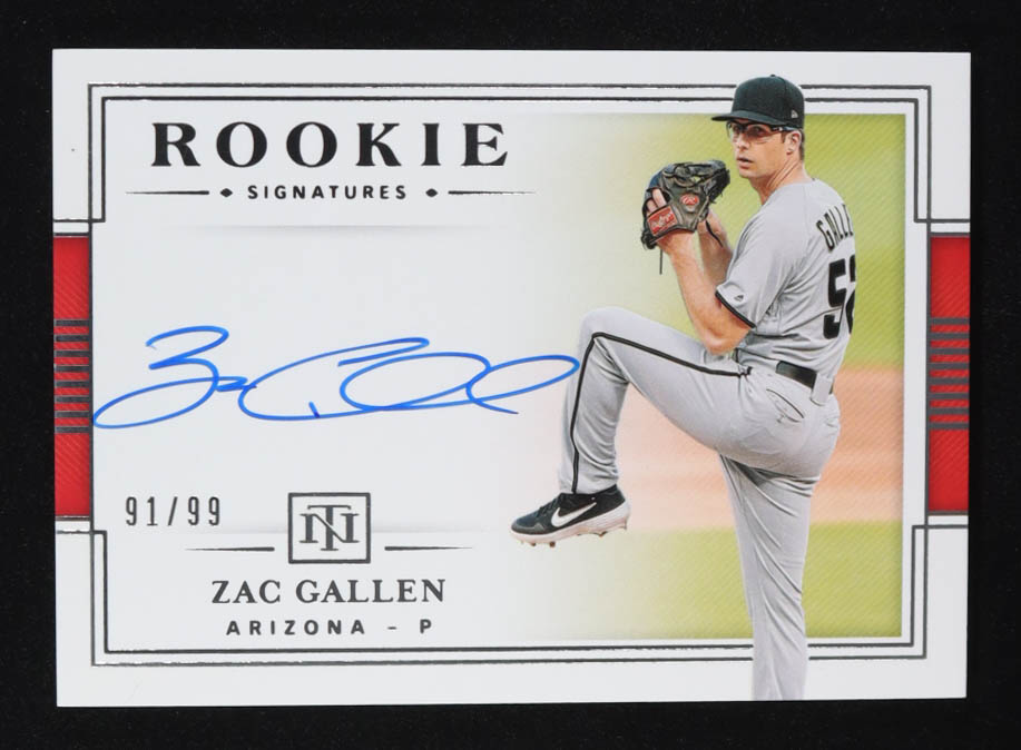 Zac Gallen 2020 Panini National Treasures Rookie Signatures #RS-ZG #91/99 at PristineAuction.com Zac Gallen 2020 Panini National Treasures Rookie Signatures #RS-ZG #91/99 at PristineAuction.com