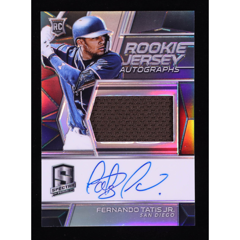 Fernando Tatis Jr. 2019 Panini Spectra #149 Jersey Autograph #173/199 RC at PristineAuction.com