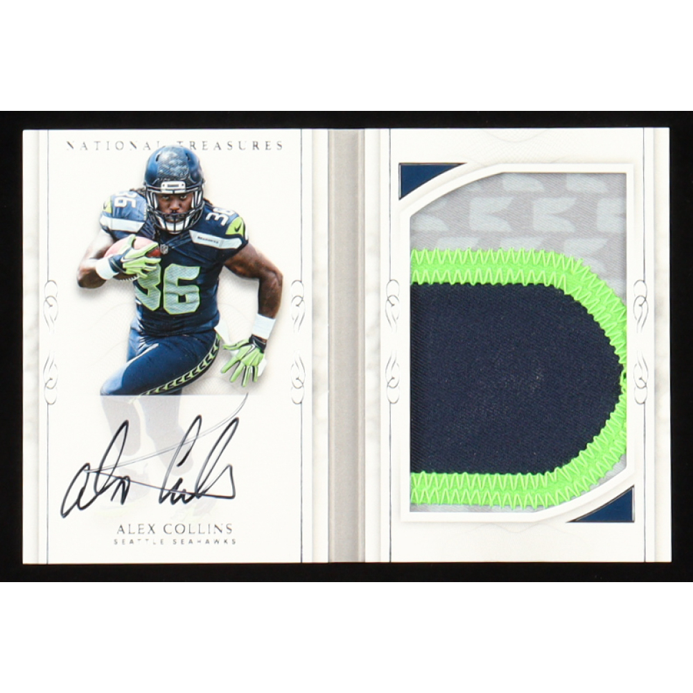 Alex Collins 2016 Panini National Treasures Rookie Jumbo Materials Booklet Signatures Vertical Nameplate #37 RC #68/99 at PristineAuction.com
