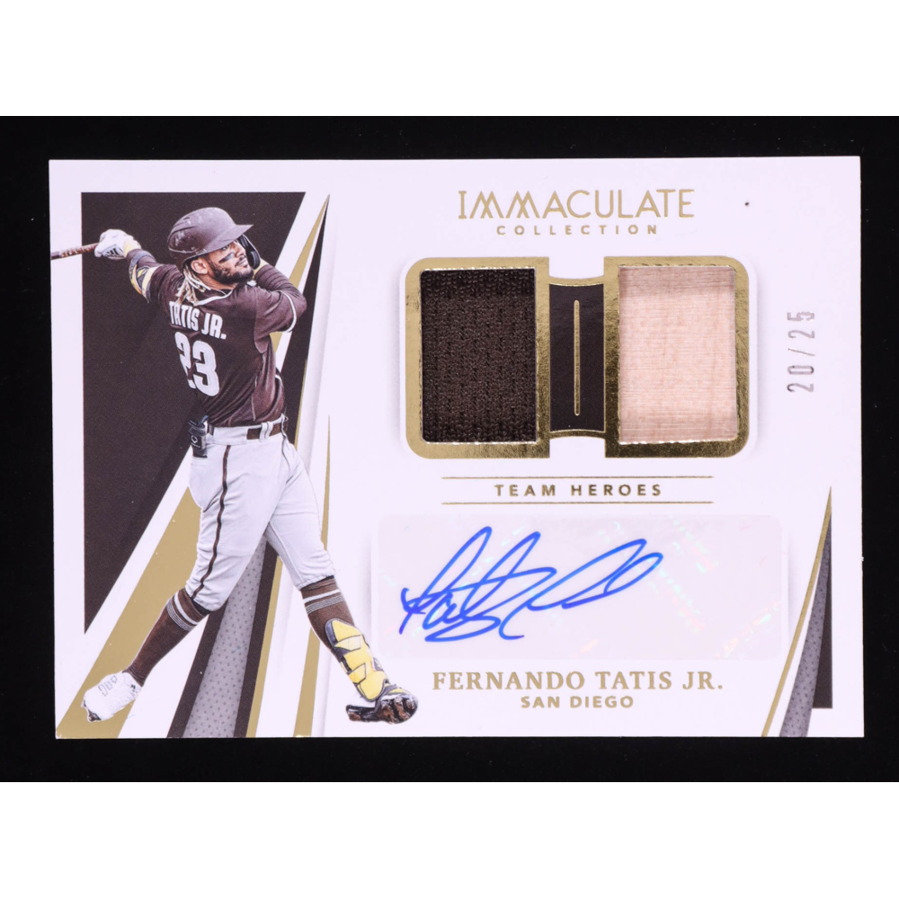 Fernando Tatis Jr. 2021 Immaculate Collection Team Heroes Autograph Relics #1 #20/25 at PristineAuction.com