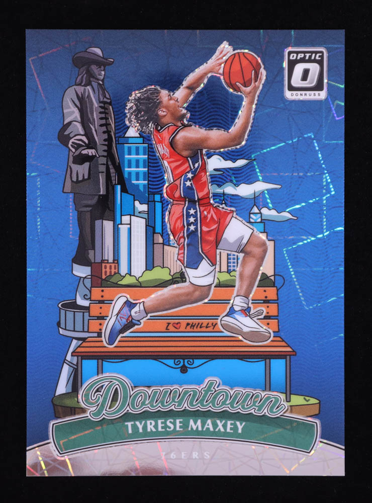 Tyrese Maxey 2024-25 Donruss Optic Downtown #13