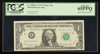 1977 U.S. $1 Federal Reserve "Star" Note - Fr. 1909-K* Signed: Morton / Blumenthal (PCGS Gem New 65 PPQ) at PristineAuction.com