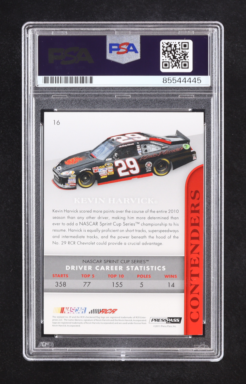 Kevin Harvick Signed 2011 Press Pass Premium Contenders #16 (PSA) at PristineAuction.com Kevin Harvick Signed 2011 Press Pass Premium Contenders #16 (PSA) at PristineAuction.com