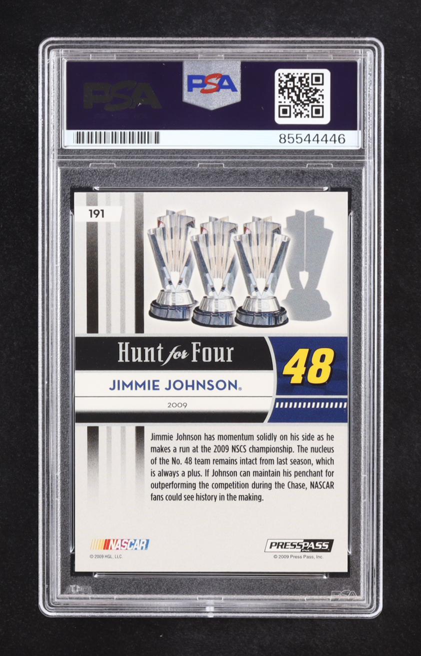 Jimmie Johnson Signed 2009 Press Pass Red #191 (PSA) at PristineAuction.com Jimmie Johnson Signed 2009 Press Pass Red #191 (PSA) at PristineAuction.com