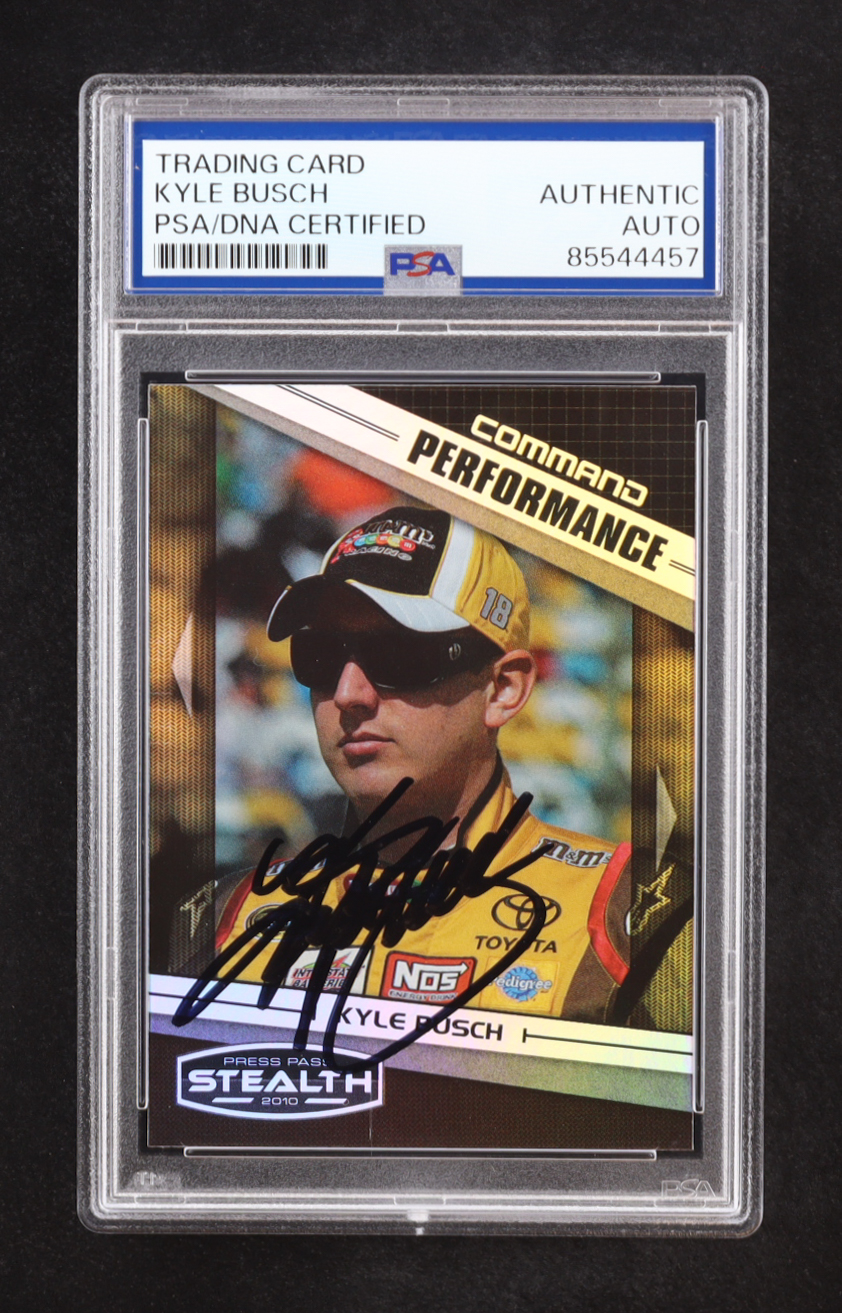 Kyle Busch Signed 2010 Press Pass Stealth CP #71 (PSA) at PristineAuction.com Kyle Busch Signed 2010 Press Pass Stealth CP #71 (PSA) at PristineAuction.com