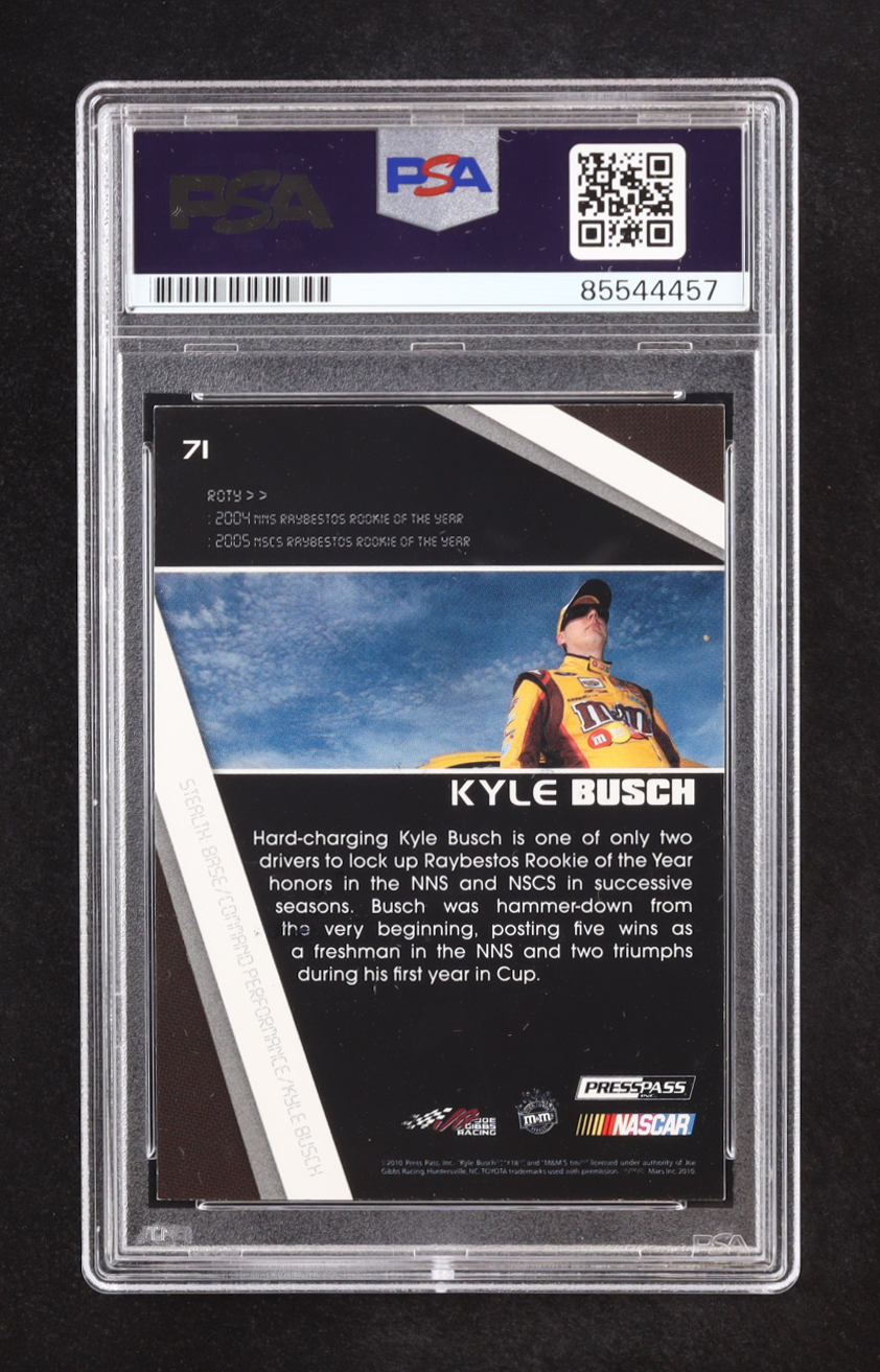Kyle Busch Signed 2010 Press Pass Stealth CP #71 (PSA) at PristineAuction.com Kyle Busch Signed 2010 Press Pass Stealth CP #71 (PSA) at PristineAuction.com