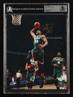 Giannis Antetokounmpo Signed Bucks 8x10 Photo (Beckett) at PristineAuction.com