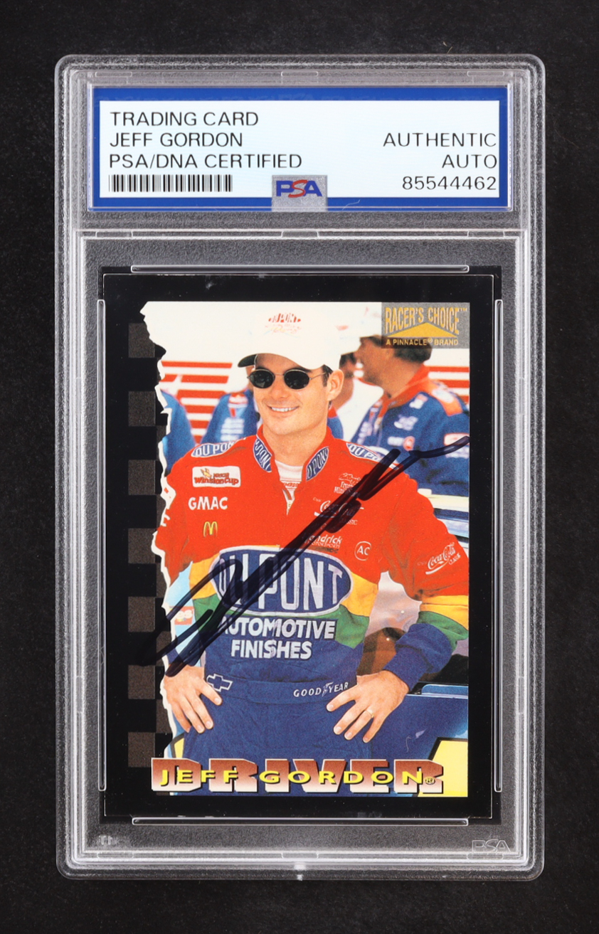 Jeff Gordon Signed 1996 Racer's Choice #9 (PSA) at PristineAuction.com Jeff Gordon Signed 1996 Racer's Choice #9 (PSA) at PristineAuction.com