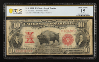 1901 U.S. $10 "Bison" Legal Tender Note - Fr. 122 Signed: Speelman / White (PCGS Choice Fine 15) at PristineAuction.com