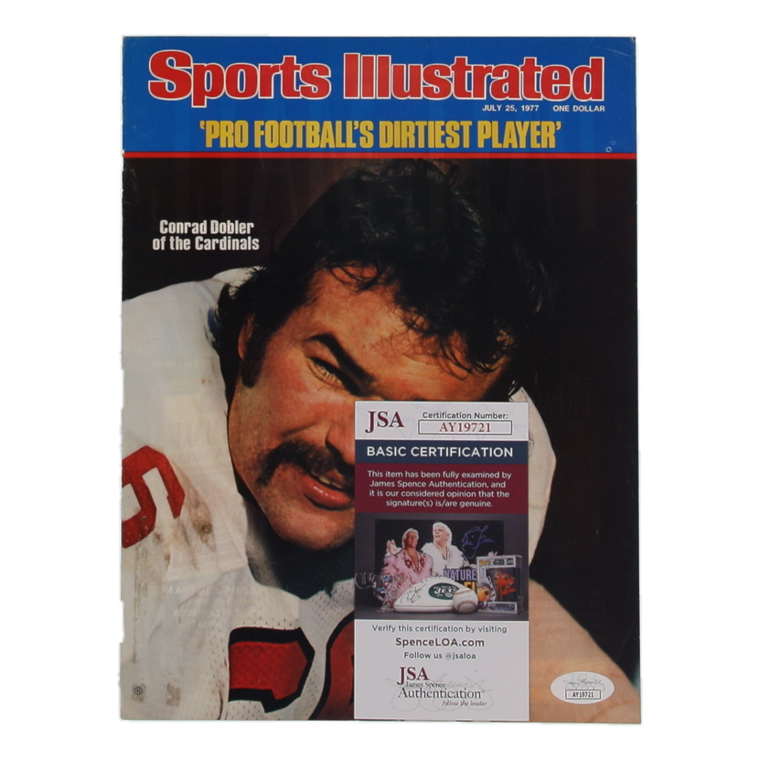 Conrad Dobler Signed 1977 Sports Illustrated Magazine Cover (JSA) at PristineAuction.com Conrad Dobler Signed 1977 Sports Illustrated Magazine Cover (JSA) at PristineAuction.com