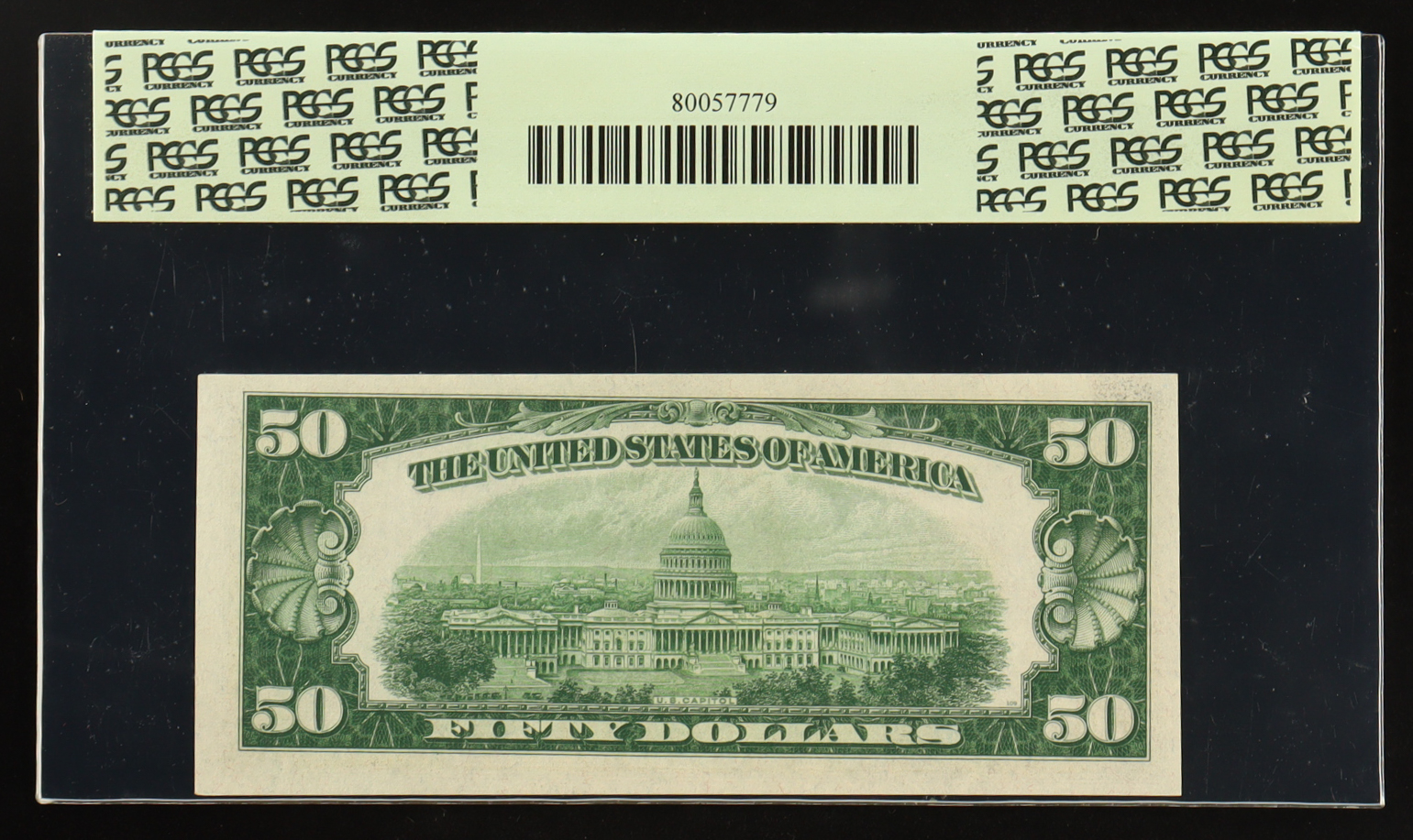 1934 U.S. $50 Federal Reserve Note, Philadelphia - Fr. 2102-C Signed: Julian / Morgenthau (PCGS Choice New 63 PPQ) at PristineAuction.com 1934 U.S. $50 Federal Reserve Note, Philadelphia - Fr. 2102-C Signed: Julian / Morgenthau (PCGS Choice New 63 PPQ) at PristineAuction.com