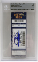Jasson Dominguez Signed MLB Debut Game Ticket (BGS 9 & Fanatics | Auto 10) at PristineAuction.com