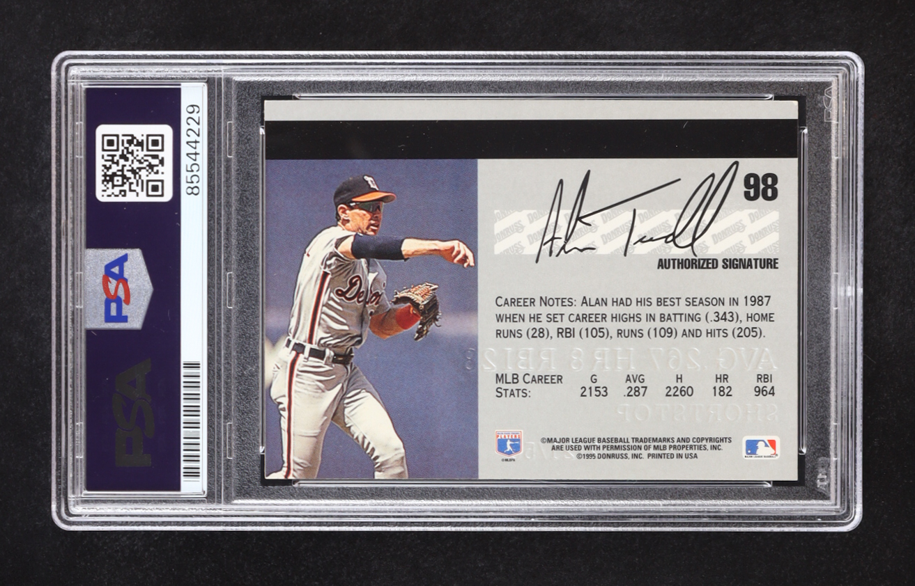 Alan Trammell Signed 1995 Studio #98 (PSA) at PristineAuction.com Alan Trammell Signed 1995 Studio #98 (PSA) at PristineAuction.com
