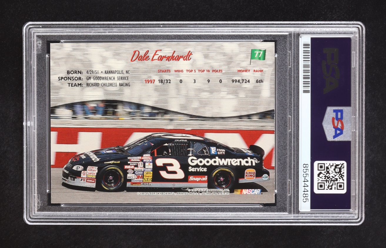 Dale Earnhardt Sr. Signed 1997 Ultra Update Dale Earnhardt's Car #77 (PSA) at PristineAuction.com Dale Earnhardt Sr. Signed 1997 Ultra Update Dale Earnhardt's Car #77 (PSA) at PristineAuction.com