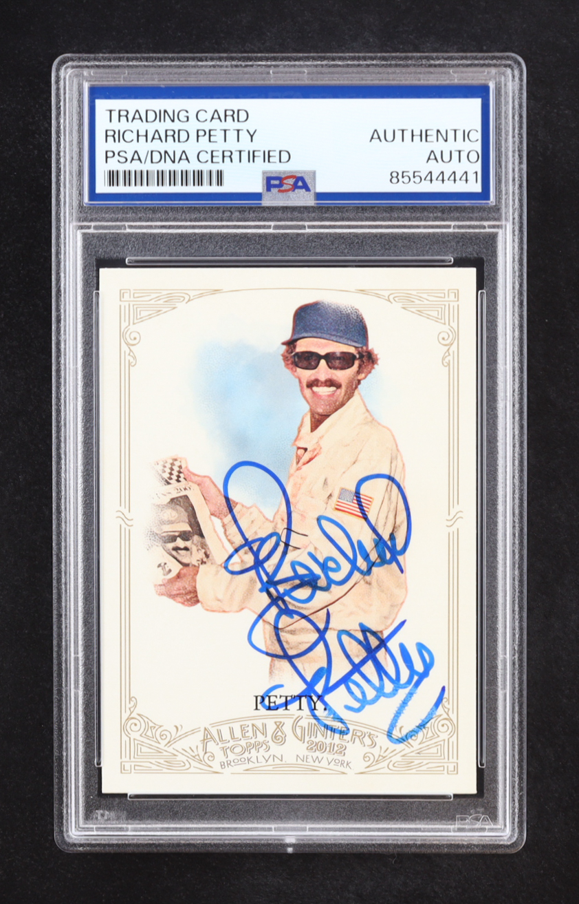 Richard Petty Signed 2012 Topps Allen and Ginter #61 (PSA) at PristineAuction.com Richard Petty Signed 2012 Topps Allen and Ginter #61 (PSA) at PristineAuction.com
