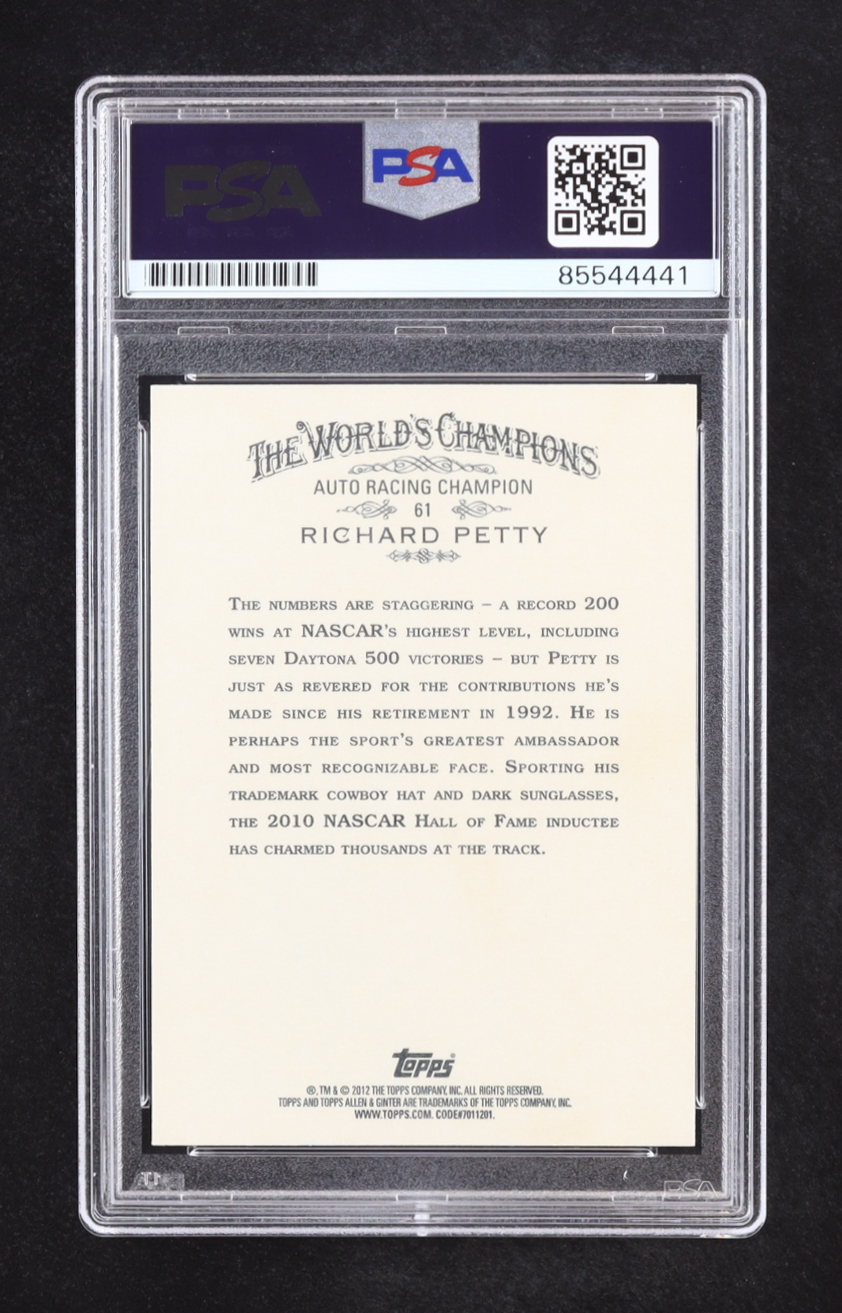 Richard Petty Signed 2012 Topps Allen and Ginter #61 (PSA) at PristineAuction.com Richard Petty Signed 2012 Topps Allen and Ginter #61 (PSA) at PristineAuction.com