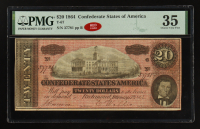 1864 Confederate $20 Currency Note, T-67 (PMG Choice Very Fine 35) at PristineAuction.com