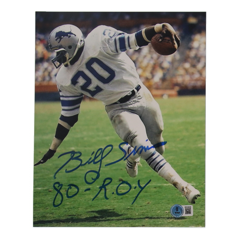 Billy Sims Signed Lions 8x10 Photo Inscribed "80 - R.O.Y" (Beckett) at PristineAuction.com Billy Sims Signed Lions 8x10 Photo Inscribed "80 - R.O.Y" (Beckett) at PristineAuction.com
