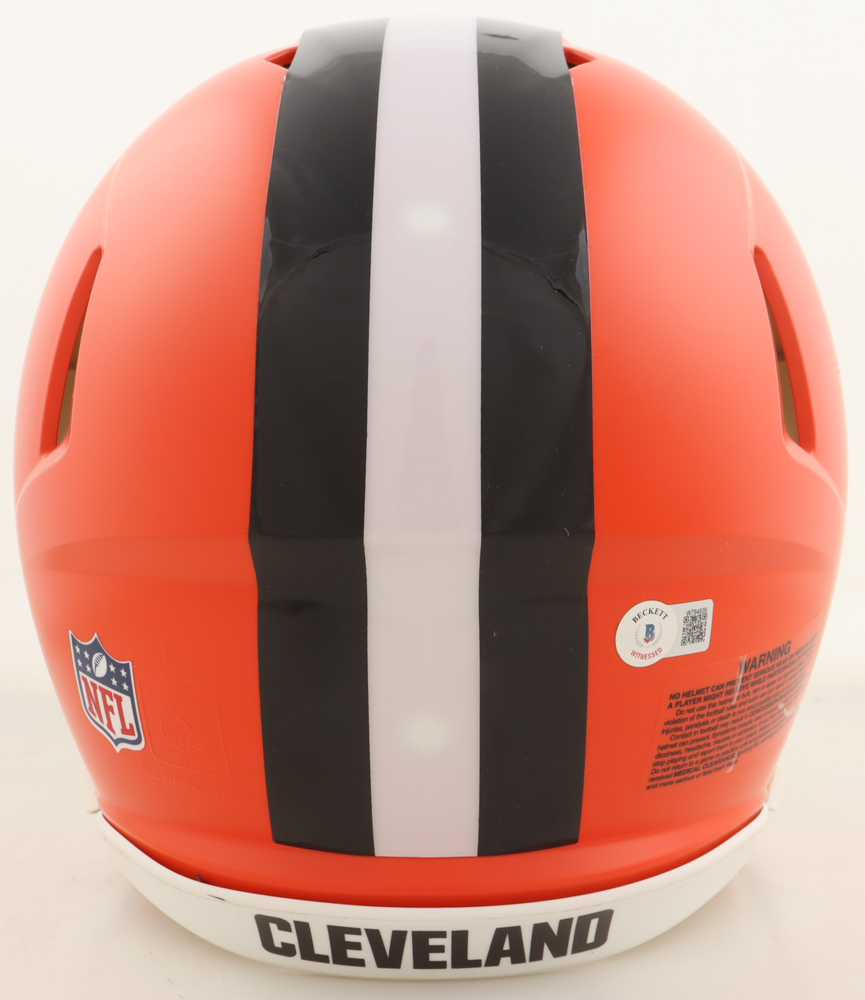 Joe Thomas Signed Browns Full-Size Authentic On-Field Speed Helmet Inscribed "HOF 23" (Beckett) at PristineAuction.com Joe Thomas Signed Browns Full-Size Authentic On-Field Speed Helmet Inscribed "HOF 23" (Beckett) at PristineAuction.com