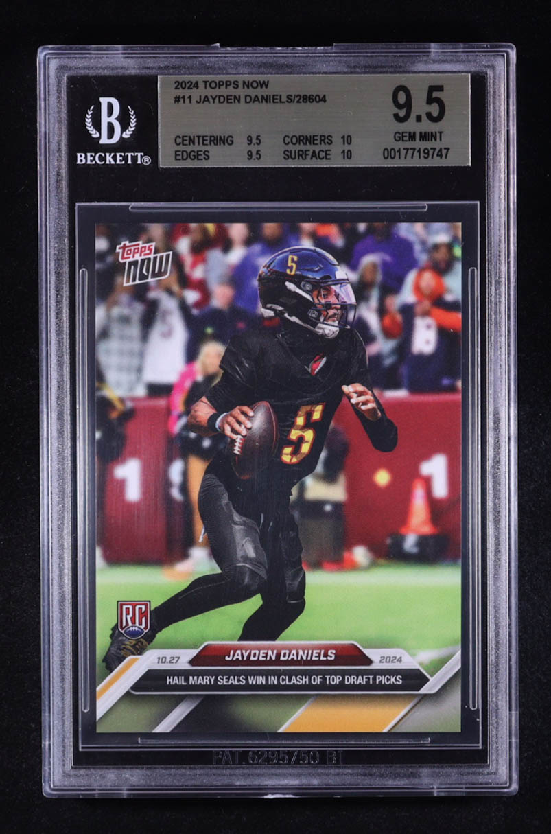 Jayden Daniels 2024 Topps Now #11 RC (BGS 9.5) at PristineAuction.com Jayden Daniels 2024 Topps Now #11 RC (BGS 9.5) at PristineAuction.com