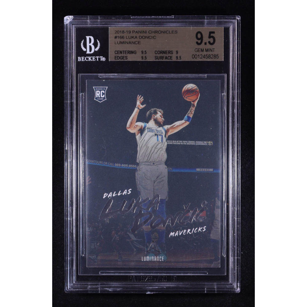 Luka Doncic 2018-19 Panini Chronicles #166 Luminance RC (BGS 9.5) at PristineAuction.com