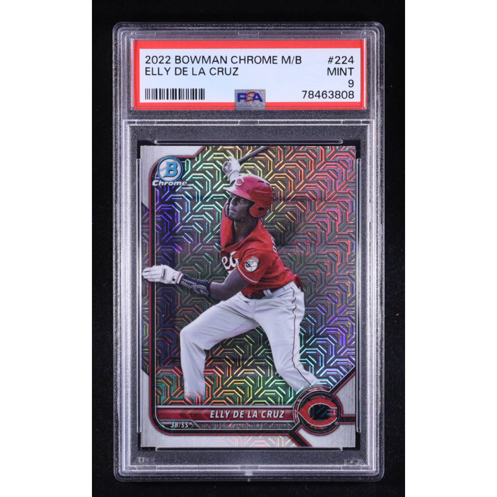 Elly De La Cruz 2022 Bowman Chrome Mega Box Prospects #BCP224 RC (PSA 9) at PristineAuction.com
