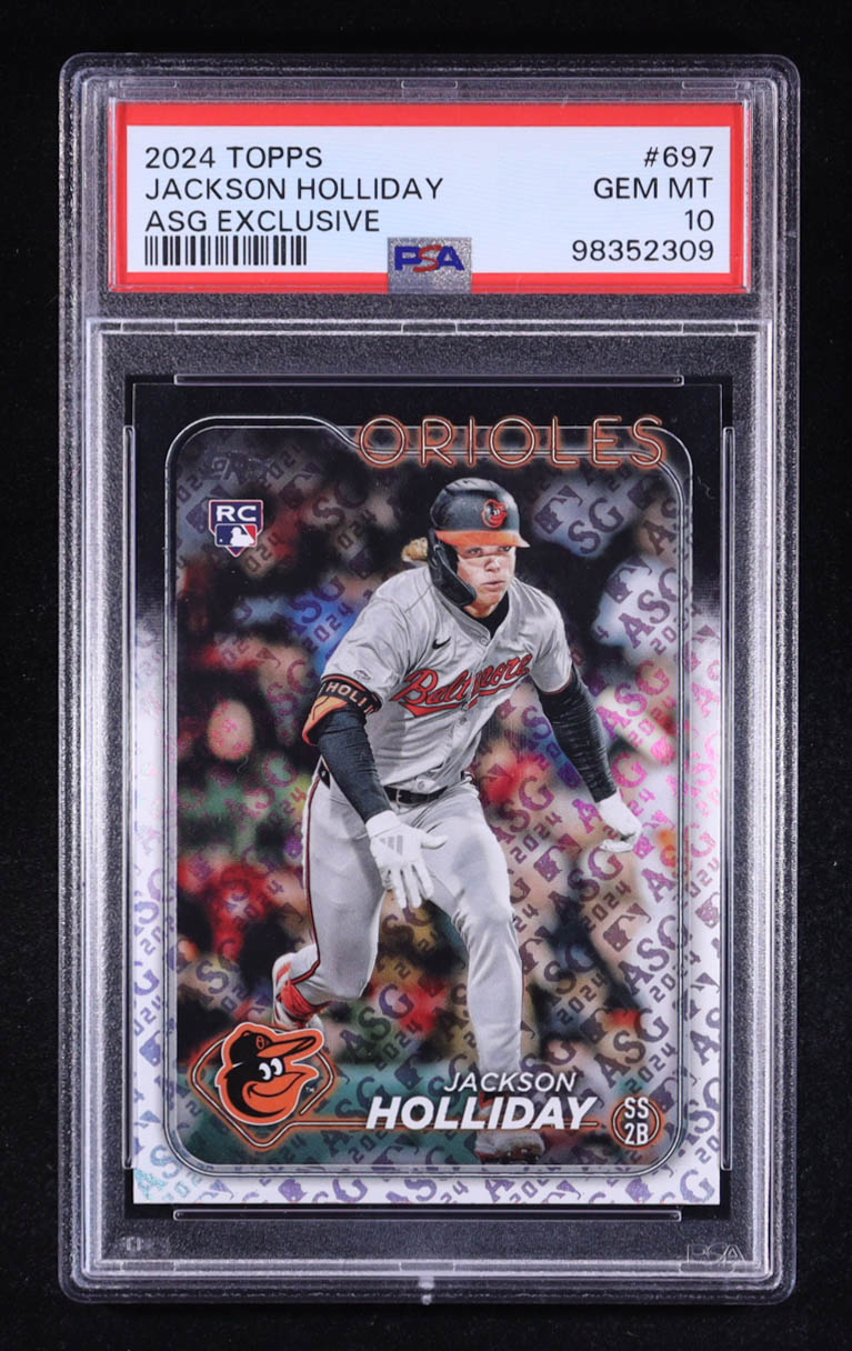 Jackson Holliday 2024 Topps Factory Set All-Star Game Variations #697 RC (PSA 10) at PristineAuction.com Jackson Holliday 2024 Topps Factory Set All-Star Game Variations #697 RC (PSA 10) at PristineAuction.com