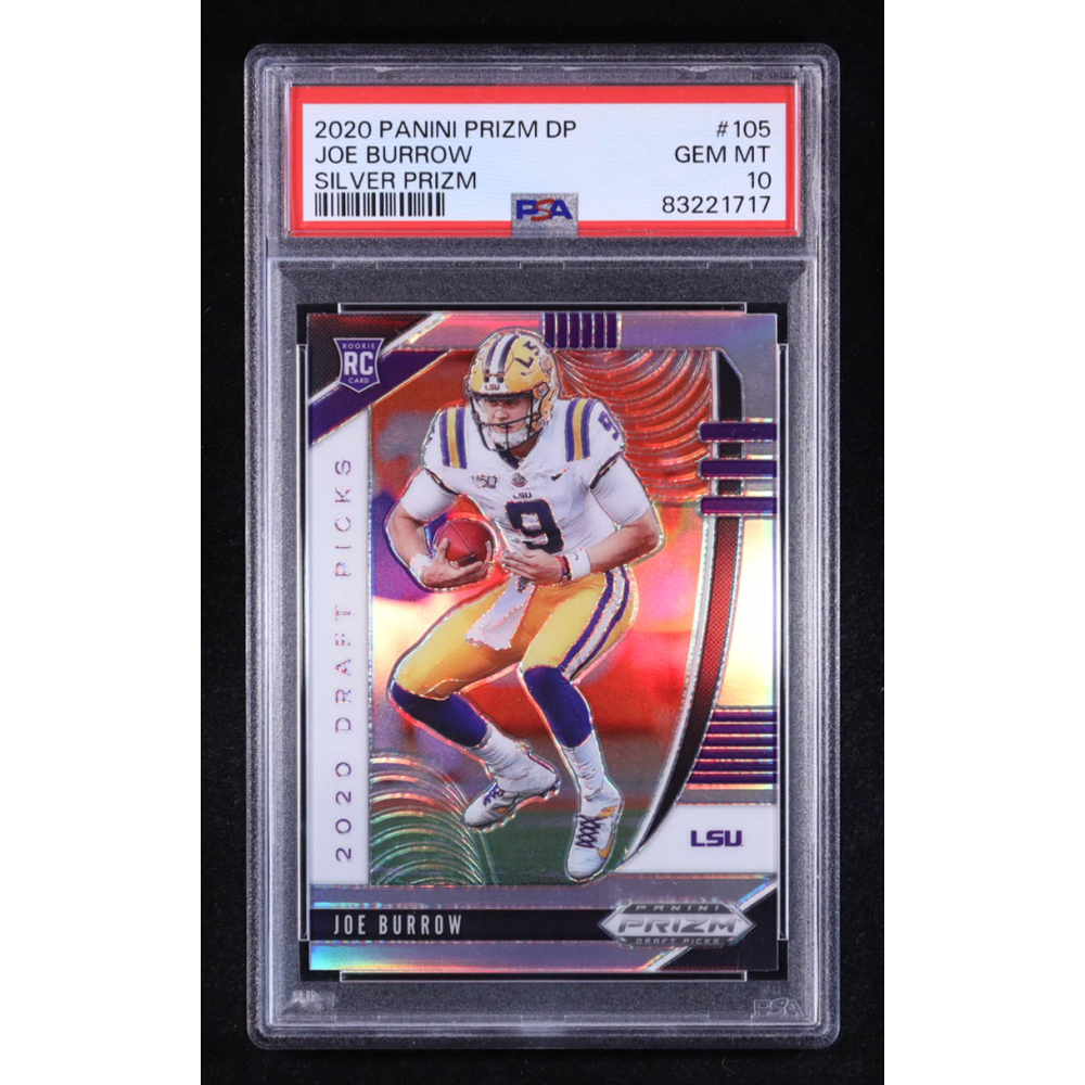 Joe Burrow 2020 Panini Prizm Draft Picks Prizms Silver #105 RC (PSA 10) at PristineAuction.com