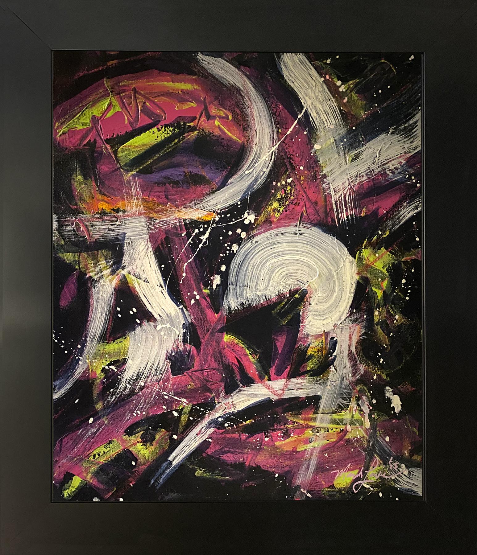 Mark Lewis Custom Framed Original Painting On Canvas #042-25 (Lewis) at PristineAuction.com Mark Lewis Custom Framed Original Painting On Canvas #042-25 (Lewis) at PristineAuction.com