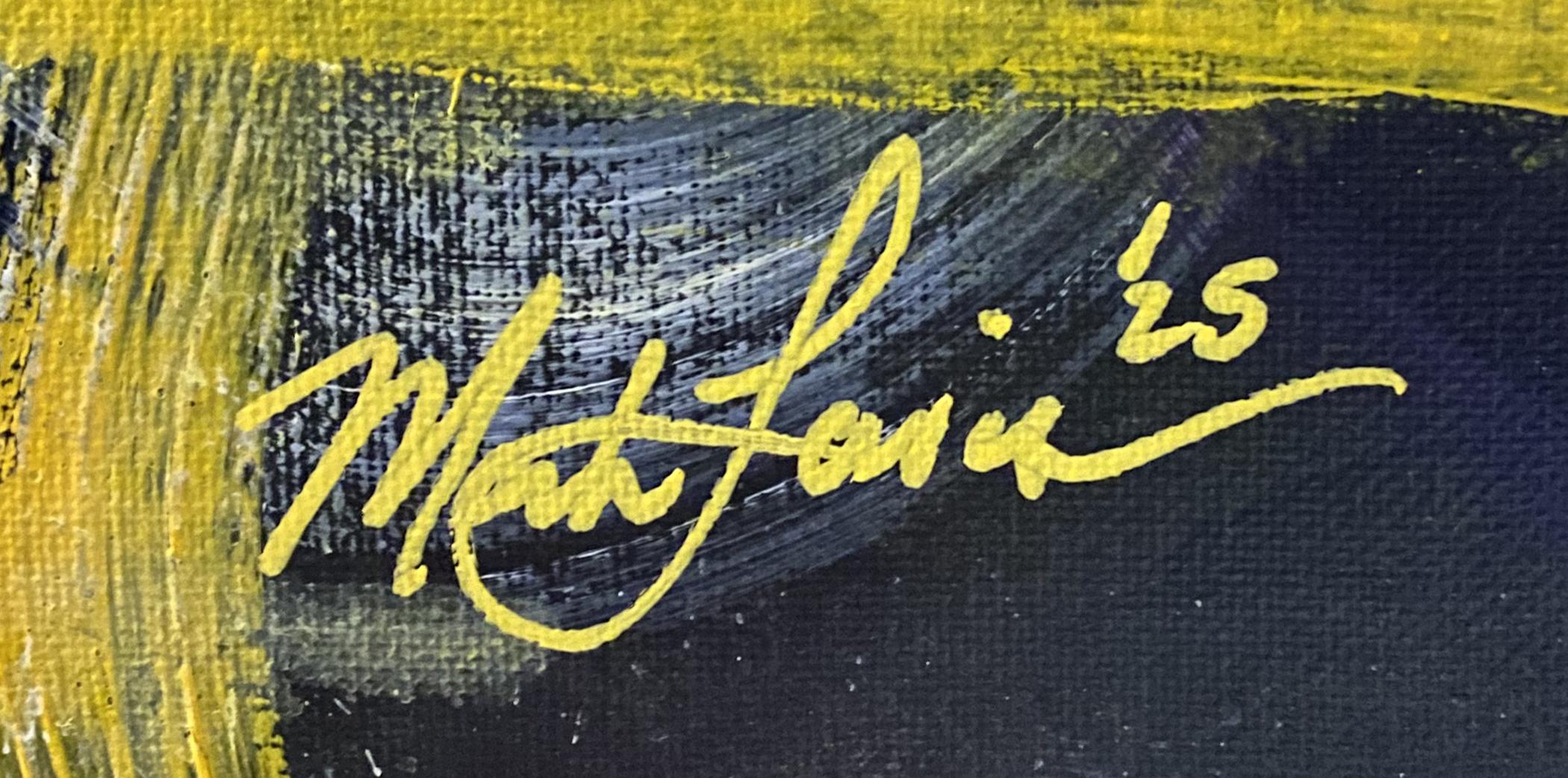 Mark Lewis Custom Framed Original Painting On Canvas #043-25 (Lewis) at PristineAuction.com Mark Lewis Custom Framed Original Painting On Canvas #043-25 (Lewis) at PristineAuction.com