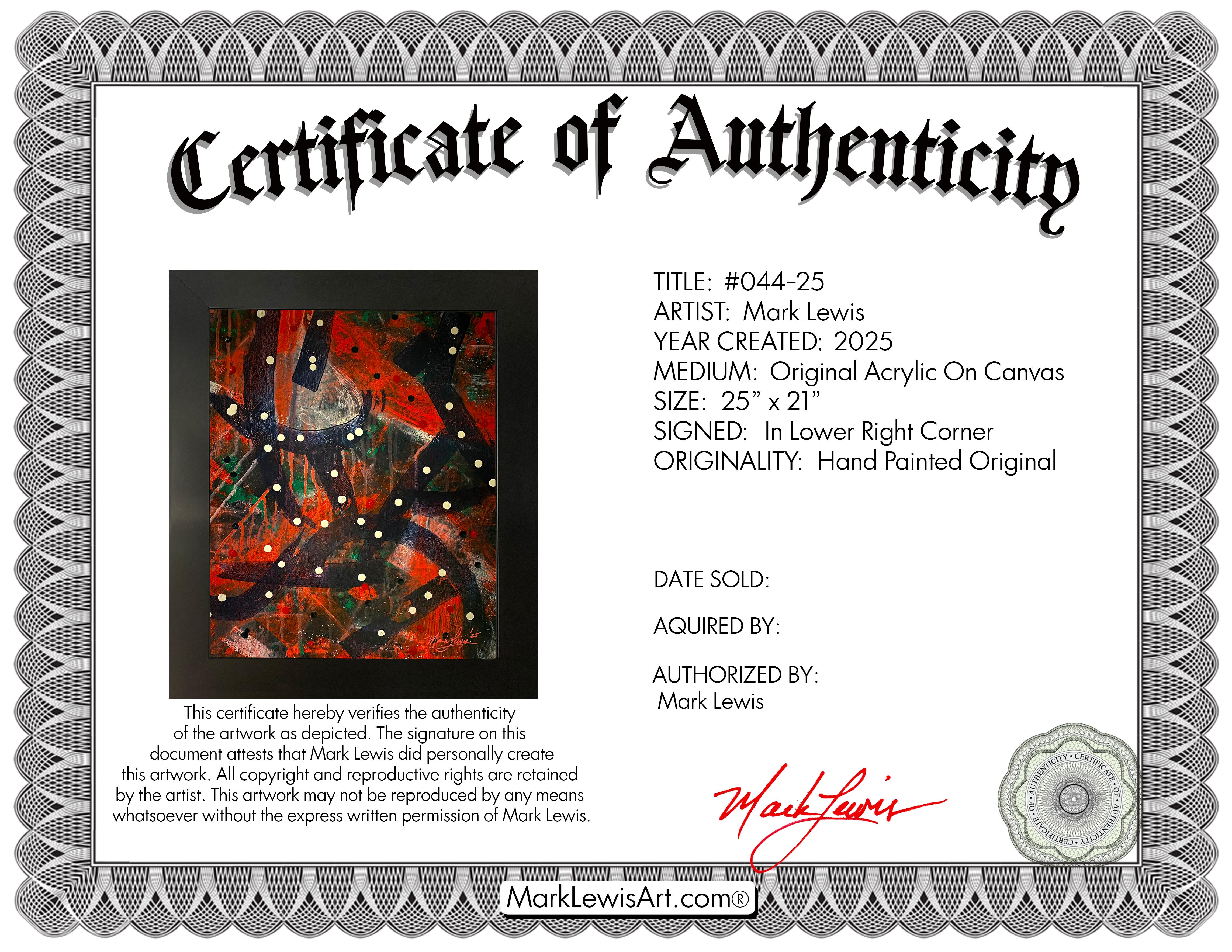 Mark Lewis Custom Framed Original Painting On Canvas #044-25 (Lewis) at PristineAuction.com Mark Lewis Custom Framed Original Painting On Canvas #044-25 (Lewis) at PristineAuction.com