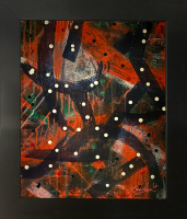 Mark Lewis Custom Framed Original Painting On Canvas #044-25 (Lewis) at PristineAuction.com