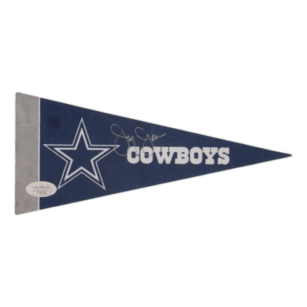 Jerry Jones Signed Cowboys Mini Pennant (JSA) at PristineAuction.com