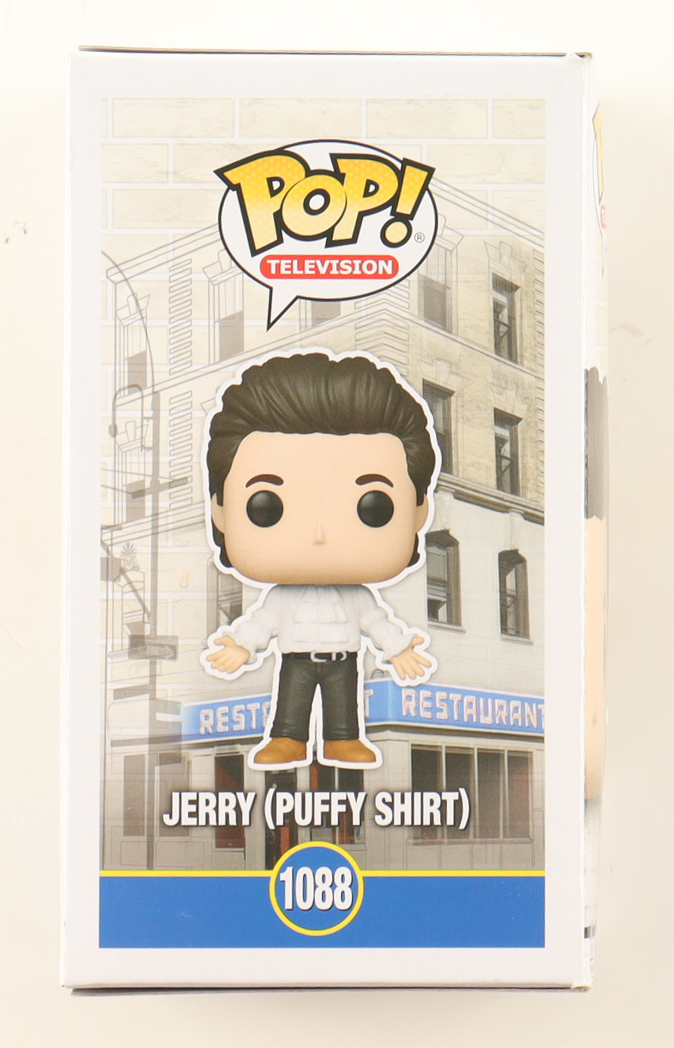 Jerry Seinfeld Signed "Seinfeld" #1088 Jerry (Puffy Shirt) Funko Pop! Vinyl Figure (JSA) at PristineAuction.com Jerry Seinfeld Signed "Seinfeld" #1088 Jerry (Puffy Shirt) Funko Pop! Vinyl Figure (JSA) at PristineAuction.com