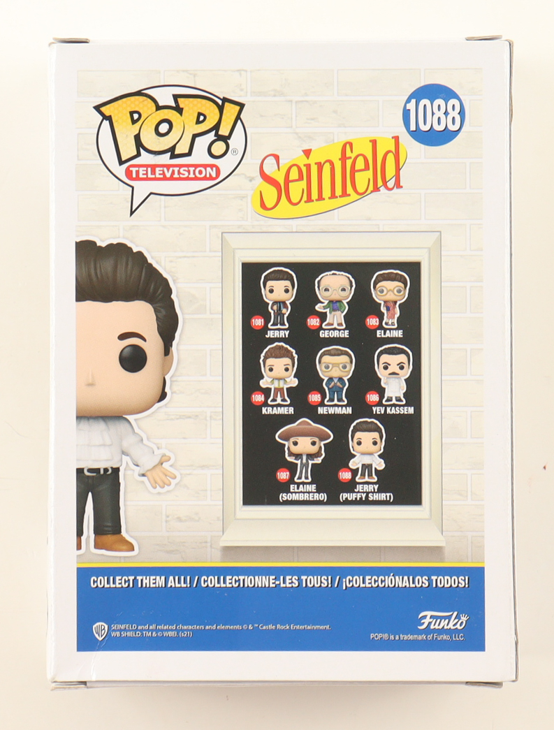 Jerry Seinfeld Signed "Seinfeld" #1088 Jerry (Puffy Shirt) Funko Pop! Vinyl Figure (JSA) at PristineAuction.com Jerry Seinfeld Signed "Seinfeld" #1088 Jerry (Puffy Shirt) Funko Pop! Vinyl Figure (JSA) at PristineAuction.com
