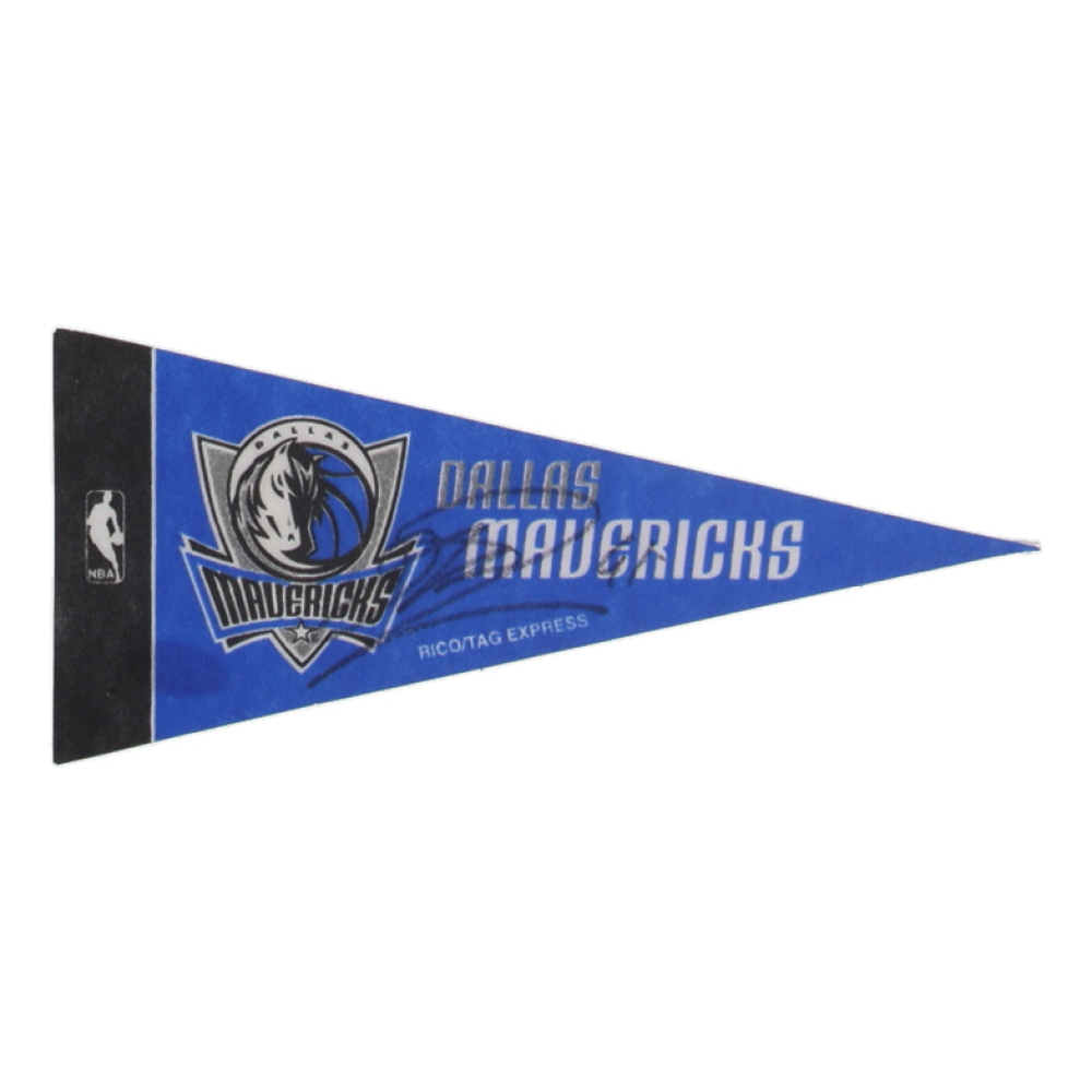 Dirk Nowitzki Signed Mavericks Mini Pennant (JSA) at PristineAuction.com