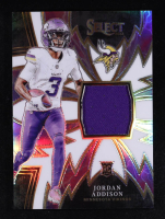 Jordan Addison 2023 Panini Select Draft Selections Memorabilia Prizm White #SP-JAD #40/75 RC at PristineAuction.com